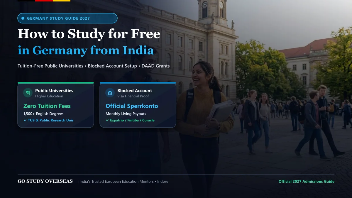 How to study for free in Germany for Indian students zero tuition universities banner